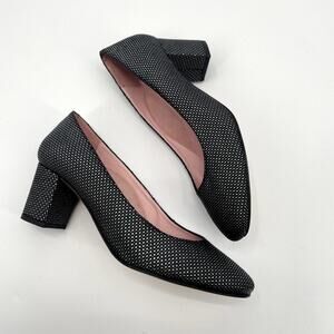 JULIETA BARCELONA Studded Black Heel Shoes  // 9